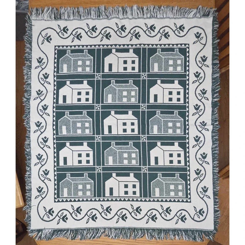 Crown Crafts Throw Blanket Home House Grandma Core 54x45